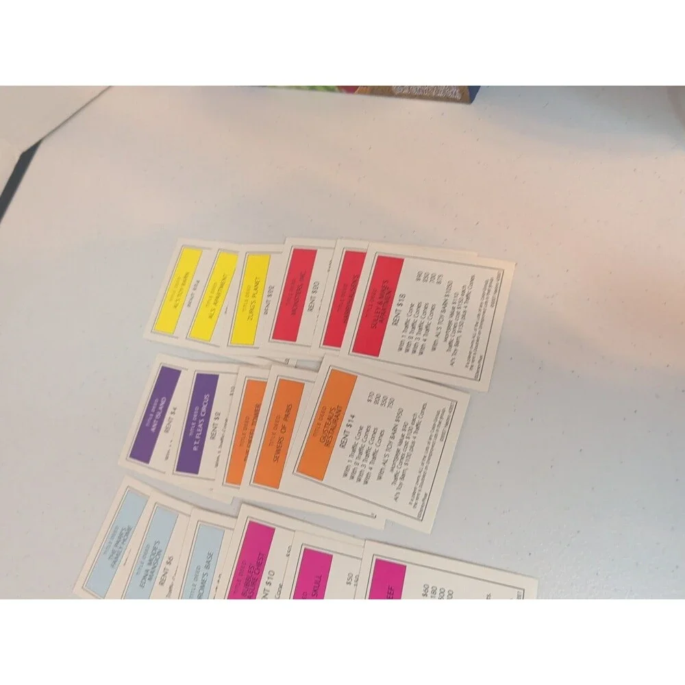 Monopoly Disney Pixar Edition Replacement Deed Cards Bon Appetit Piston Cup